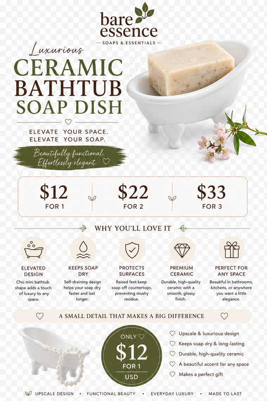 Ceramic Mini Tub Soap Dish
